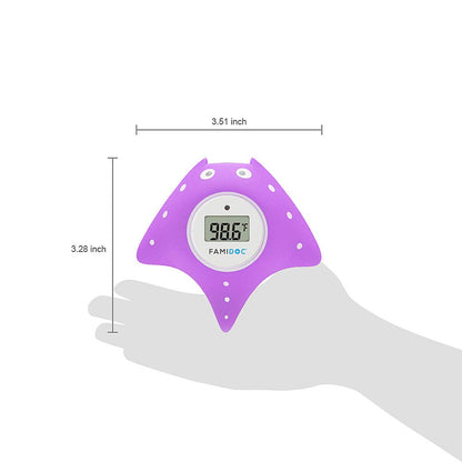Baby Bath Thermometer with Room Thermometer New Upgraded Sensor Technology for Baby Bath Tub Floating Toy Thermometer (Purple)